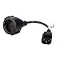 AKYGA AK-PC-10A Netzkabel Schuko 3 Pin Polig IEC C14 / EU CEE 7/4 15cm, Schwarz