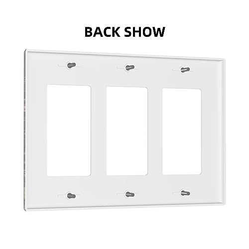 Placa frontal decorativa de interruptor triple para tapar manchas 5