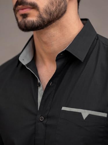 Image of Amazon Brand - INKAST Cotton Shirt for Men | Regular Fit Full Sleeve Casual Shirt | Stylish Formal Office Wear Shirts for Men | Soft Comfortable Breathable Cotton Fabric | Fashionable Office Wear