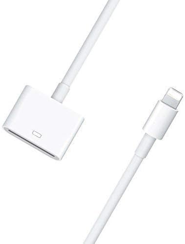 30 pin Charge & Sync Cable Adapter Converter for Apple iPhone Xs/Xs max/x ,iPhone 8/8plus ,iPhone 7/ 7 Plus,iphone 6s/6s Plus, iphone 5s/5c, iPad(Black and White)