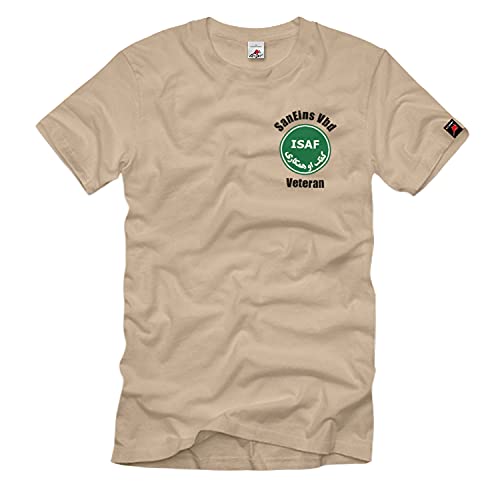 T-shirt souvenir ISAF Camp Warehouse Kabul 2002 Saneins sable