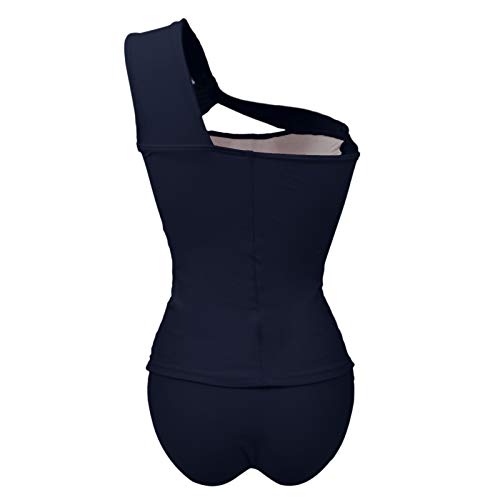 Roupa de banho feminina de um ombro só, maiô de duas peças, push-up feminino, plus size, traje de ba