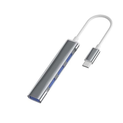 Hongpan USB C 3.0 タイプ C 3.1 3/4 ポート マルチ スプリッター アダプター(Grey Type C)