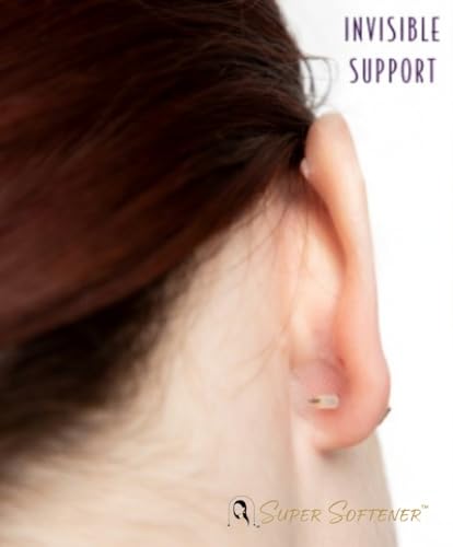 Gold Plated Transparent, Stretchable, Adjustable, Lightweighted Ear Chain for Heavy Earrings – Comfortable Ear Support for Women & Girls (2 Pair) with Invisible Ear Lobe Support Patches for Earrings – Earlobe Tapes, Stickers, and Earring Supporter Patches for Heavy Earring (Pack Of 20 Support Patches)