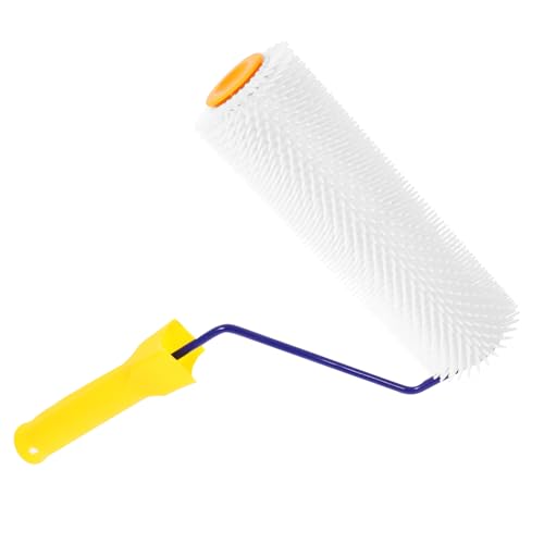 GALPADA Rodillo De Púas Para Ventilación y Pintado De Pisos Autonivelante De 23 Cm x 9 Pulgadas Dientes De 14 Mm, Material Resistente Para Pintura Epoxi, Herramienta Profesional Para Suelos De Cemento