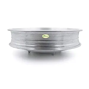 GONATURS Healthy Indolium Aluminium Uruli Vessel Pot for Cooking in Home,Utensils Kitchen Restaurant,Hotel .cookware Pot/Urli Cooking/Bhagona/patila/Lagan Pot(20 Inches Diameter,Silver)