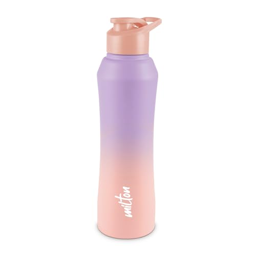 MILTON Comet 1000 ISI Certified Stainless Steel Water Bottle I Leak Proof I Rust proof I Single Walled I Ideal for Office, School, Home, Gym, 980 ml, Purple & Pink