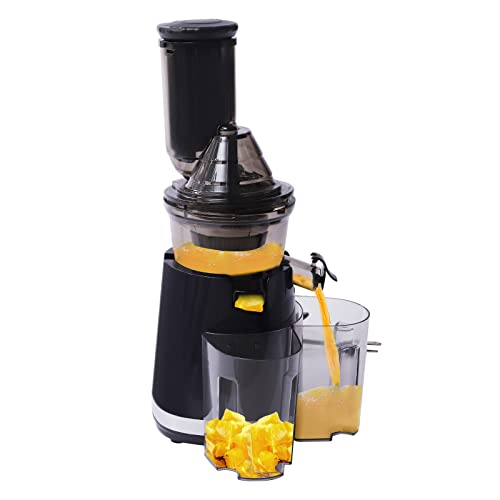 Slow Juicer, 110V Slow Masticating Juicer Machine 9.01''x7.91''x19.57'' Cold Press Juice Extractor with Reverse Function & Quiet Motor for Whole Vegetable Fruit