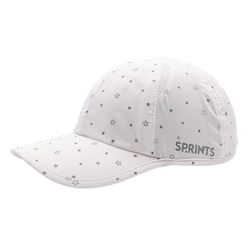 Sprints Race Day Performance Running Cap | The Lightweight Quick Dry Sport Hat One Size Unisex (Starline White)