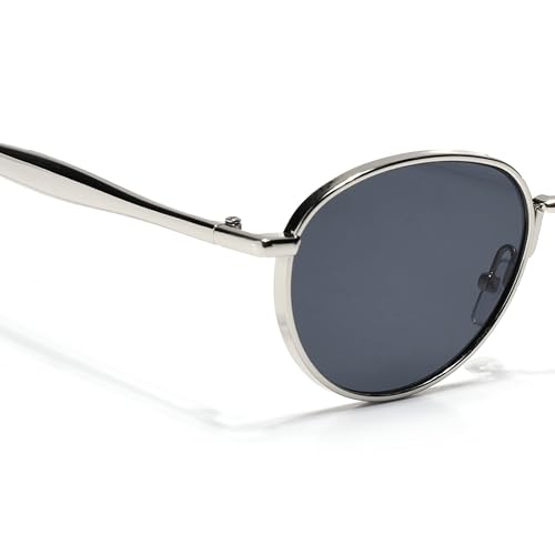 Image of Voyage Round Polarized Sunglasses for Men & Women (Black Lens | Black Frame - MG7609)