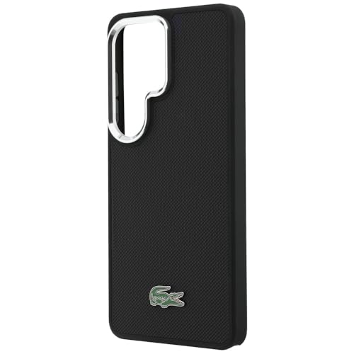 Image of CG MOBILE Lacoste [Official Licensed], Protective Case Designed for Galaxy S26 Ultra (2026) | Magnetic System Full Wrap Petit Pique PVC Hard Case - Black