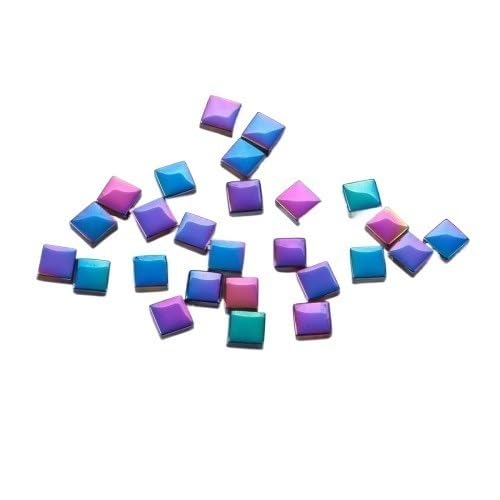 Tesselles Mosaique 100 pièces (100g/3.52oz) carreaux de mosaïque en verre émaillé brillant 4mm/0,16 pouces d'épaisseur 1cm/0,39 pouces, carreaux artisanaux carrés, matériaux de fabrication de mosaïque