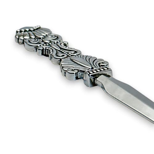 Evenchae Classic Embossed Letter Opener, Silver - Gift Box - 7.25 In #TOP6