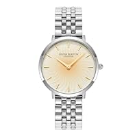 Olivia Burton Women's Radiant Sun Stainless Steel Quartz Basic Watch, 24000141, Light Gold, 35 mm