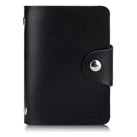 LANDIANLD 24 Slot Card Holder Credit Card Holder PU Leather Card Wallet Travel Card Holder Wallet Debit Bank Card Organiser Business Wallet Case for Men Women Gifts Cover