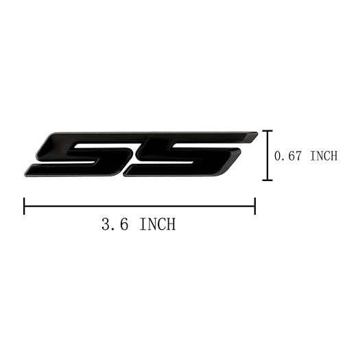 Image of 1PC SS Emblem 3D Metal Car Sticker Decoration Car Side Rear Badge for Cars Trucks SUV Luggage Computers (Black)