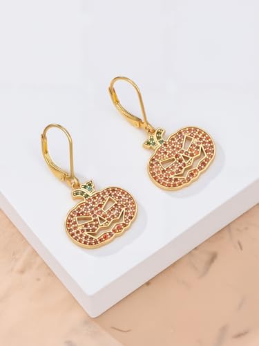 925 Sterling Silver Halloween Earrings for Women Cat Spider Bat Pumpkin Skeleton Skull Ghost Earrings Gothic Halloween Jewelry Gifts4