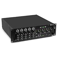 Powerful 4-Zone Matrix Amplifier: The PD PAM2004 delivers 4x 200W of power, ideal for professional 100V line systems. This multi zone audio amplifier provides independent zone control for flexible sound distribution. Advanced Matrix Mixer Functionali...