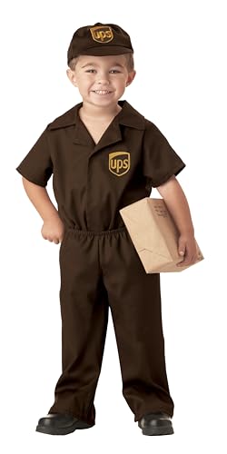 UPS Guy Boy's Costume, Medium (3-4),Brown