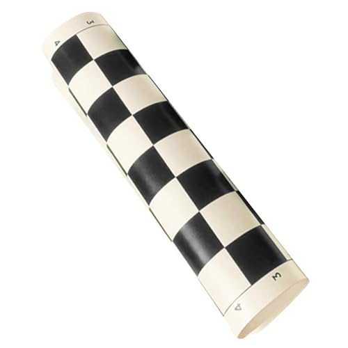 Tournament de ajedrez: Alfombra de Checker Suave, compacta y Enrollable | Campleadores Plegables, Estera de ratón de Silicona y Vinilo Duradera, para reuniones Familiares, Fiestas, para niños, a
