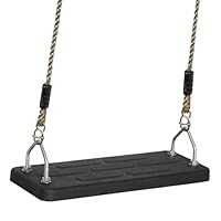 The Magic Toy Shop Deluxe Kids Swing Seat – Heavy Duty Rubber, Adjustable Polyhemp Rope, Outdoor Tree Swing for Children, Garden Playground Equipment for Kids