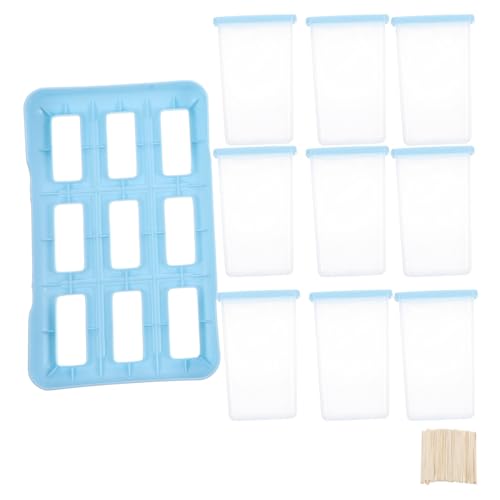GRIRIW 1Set DIY Ice Cream Cavity Popsicle Maker with Food Grade Sticks for Homemade Treats Easy to Clean Store for Family Fun Birthday
