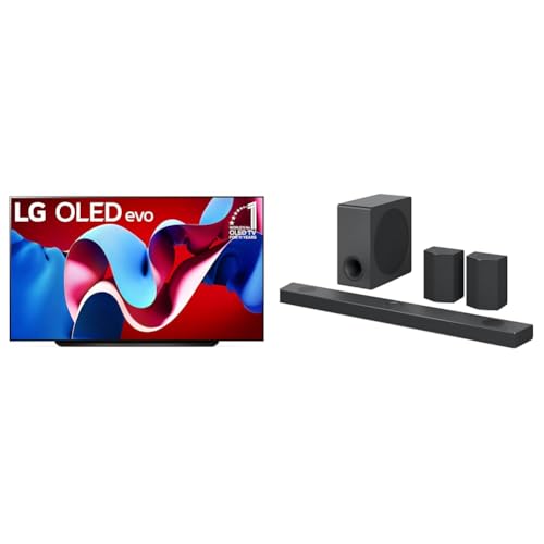 Image of LG 83-Inch Class OLED evo C4 Series Smart TV 4K Processor Flat Screen with Alexa Built-in (OLED83C4PUA, 2024)LG Sound Bar with Surround Speakers S95QR - 9.1.5 Channel, 810 Watts Output, Black