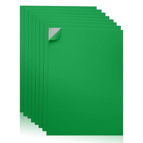 Self-Adhesive EVA Foam Sheets for Crafts – 2mm Thickness 8 Green Sheets, 6 x 9 Inch, Peel & Stick Foam Paper for DIY, Scrapbooking & Kids’ Art.
