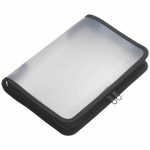 Preisvergleich Produktbild FolderSys Reißverschlusstasche A5 PP farblos transluzent Zip schwarz