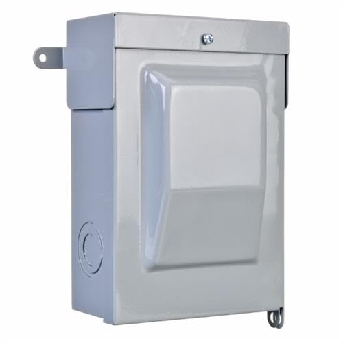 Fusible Pullout Heat Pump Disconnect with (2) 25 Amp Fuses Included