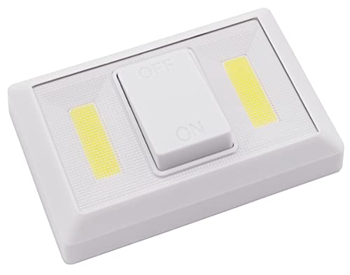 McShine LED-Klebeleuchte | LK2-COB | Klebeleuchte mit COB-LED, Klebefolie, Magnet, 112x74x24mm, batteriebetrieben, ideal für Schränke, Camping, Notfall