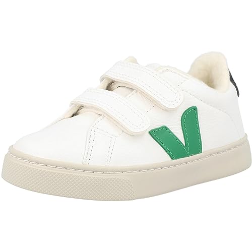 Veja Esplar Winter Extra White/Emeraude Chrome-Free Leather 9½ US Toddler