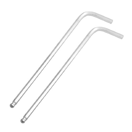 sourcing map Hex Key Wrench, 4mm Metric L Shape Ball End Repair Tool, 2 Pcs (4.5 Length)