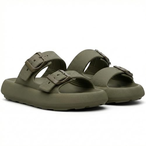 Sandália Unissex Nuvem GuGi Com Fivelas Ajustáveis 5900-GG (Verde, 36-37)