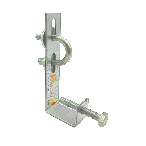 Solar Panel Cleaning Setup Pipe Support Clamp, L-Shaped Mounting Bracket, Adjustable Installation and suitable for any solar panel | Size 1/2'' (Set of 20 Pcs)