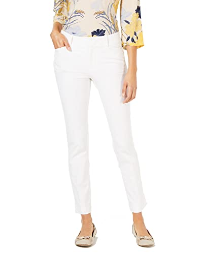 Charter Club Newport Tummy-Control Slim-Fit Pants (Bright White, 16)