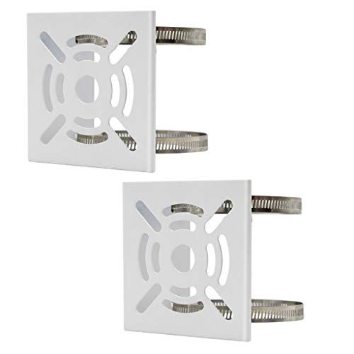 Votono Universal Vertical Pole Mount Adapter with 2 Loops(Φ100mm) Wall Mounting Loop Bracket for CCTV Security Camera PTZ Dome (2pcs)