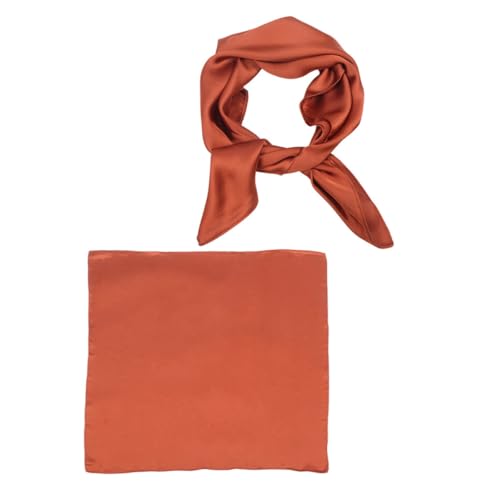 COMPUKAS 2 Pañuelos de Seda Imitación de Color Sólido para Mujer, Accesorios Versátiles y Elegantes, Ideales para Vacaciones y Decoración de Bolso