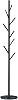Coat Rack Freestanding Metal Clothes Hanger with 7 Hooks for Clothes, Hats Hanging Organiser Entryway Coat Stand for Entryway, Living Room, BedroomBlack,Black Base
