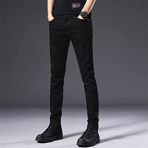 Men's Skinny Slim Fit Stretch Jeans Tapered Leg Denim Pencil Pants Lightweight Classic 5 Pocket Jean Trousers2