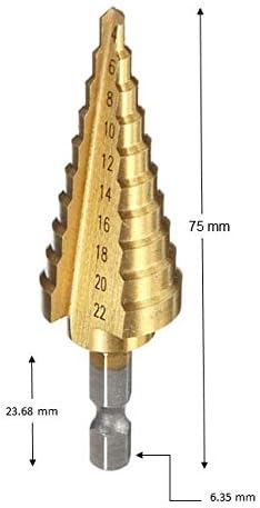 Miniatura 2 de Broca cónica de titanio hexagonal de 0157-0866in