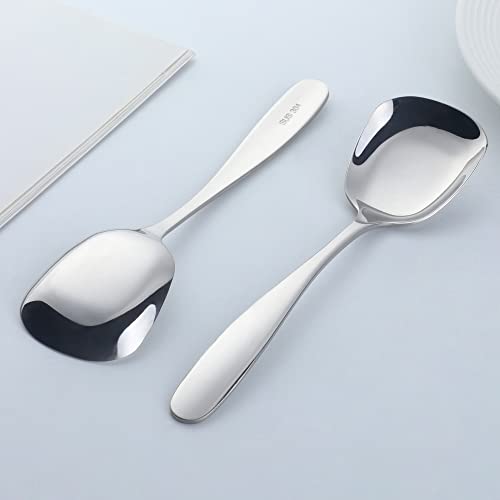 Dobuyoo Japanese Ramen Noodle Soup Bowl Sets,2 Sets (7.09 Inch) Silver Double Layer 18/8 Stainless Steel Bowl Sets With Chopsticks And Spoons #TOP5