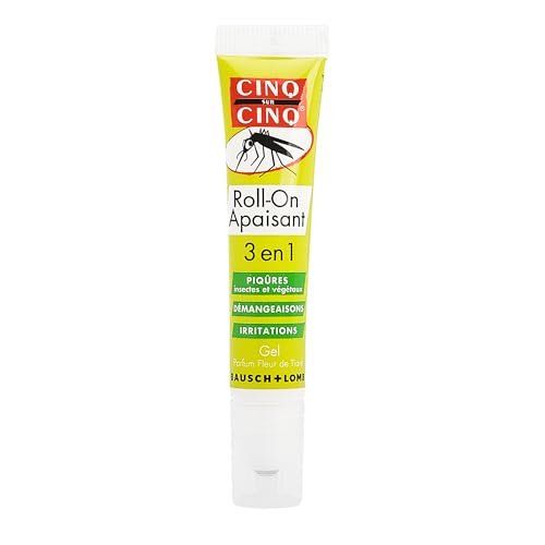 CINQ SUR CINQ Roll-On Apaisant 7 ml – Piqûres Insectes & Végétaux – Application Précise – Soulagement Rapide – Dès 3 Ans