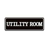 Utility Room Sign Sticker for Business and Home，Self-adhesive Utility Closet Room Door Decor for House...