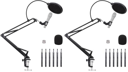 Bras de microphone réglable Blue Yeti et HyperX support de table articulé avec filtre anti-pop