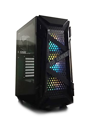 【NEWLEAGUE】ゲーミングベースパソコン Ryzen 5 5600G / メモリ16GB / NVMe SSD 500GB / Windows11Pro / WPS Office (Ryzen 5 5600Gモデル(コスパ重視), Metallic)