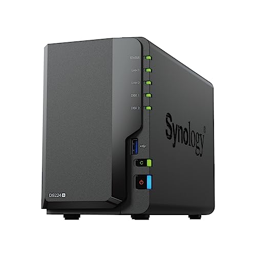 Image of Synology DS224+ /G 2 Bay NAS Kit, Guide Book Included, Quad CPU, 2GB Memory, For Standard Users, Field Lake Handling, Phone Support Compatible, DiskStation