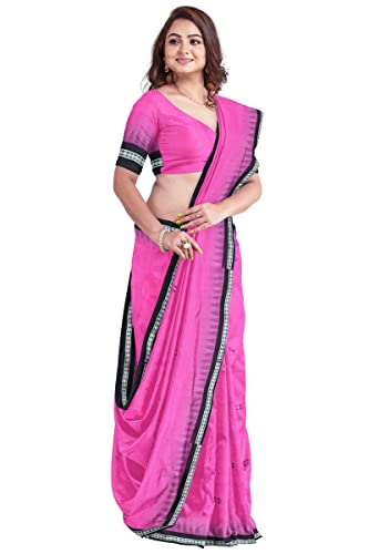 Image of Odisha Sambalpuri Handloom Ikat Women's Cotton Saree, Odisha Handloom Handmade Pure Cotton Khandua Saree, Ikkat Orissa Traditional Handloom Saree Without Blouse