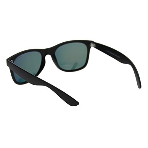 SA106 1.1mm Polarized Color Mirror Lens Hipster Rubberized Black Horn Rim Sunglasses4