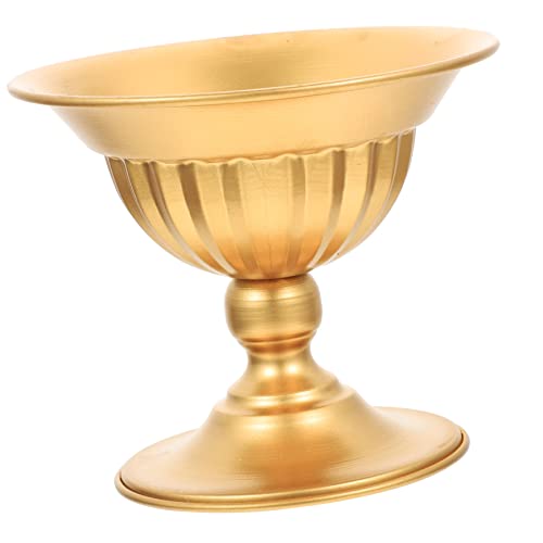 Amosfun Jarrón De Hierro Forjado Dorado para Flores Maceta para Mesa De Boda Soporte para Plantas para Decoración De Fiesta Festiva Adorno De Mesa Hogar